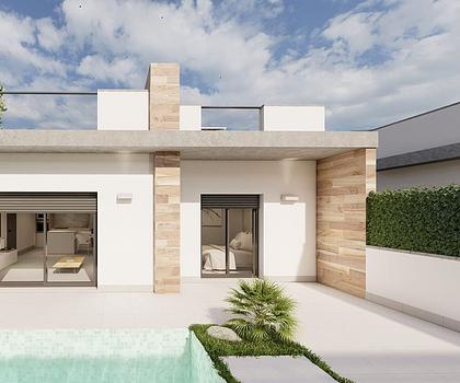 Moderne Villen mit 2 Schlafzimmern, 2 Bädern, Dachterrasse und Privatpool