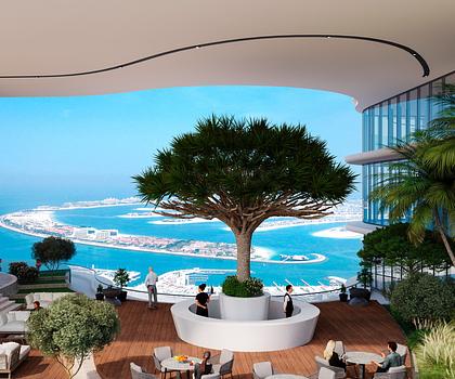 Zwischen Palm Jumeirah und Marina - Dubai Harbour Bestlage am Yachthafen