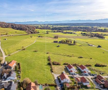 Naturnahe Traumlage Nähe Ammersee: Baugrundstück von 1.000 m² für ein Doppelhaus mit Bergblick