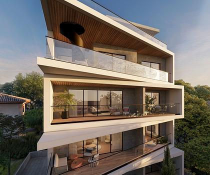 Penthouse mit privatem Pool und Dachgartenterrasse - 300 m zum Meer