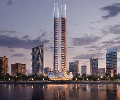 2-Zimmer - Grosser Balkon mit Burj Khalifa Blick - Business Bay