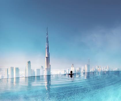 Die Grand-Mercedes-Suite mit Pool im 62. Stock
- Business Bay - Mercedes Benz Places