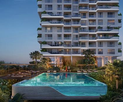 Wald und Meerblick in Dubai Maritime City