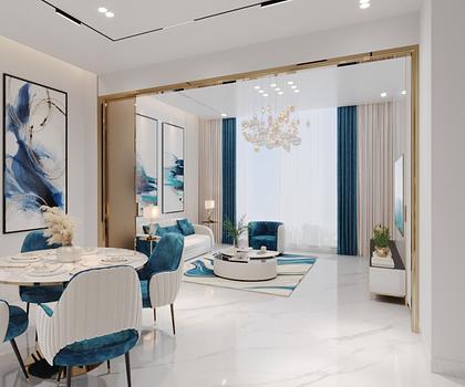 2 Zimmer - Flex - Apartment mit abtrennbarem Schlafbereich im Wohnzimmer - voll möbliert