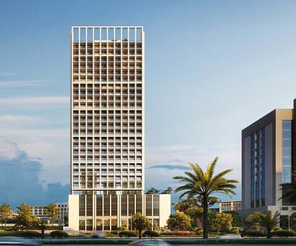 Tower mit Blick Dubai Dreek und Downtown