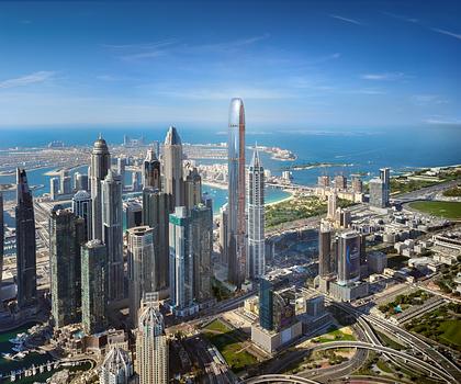 Dubai Marina mit Meerblick