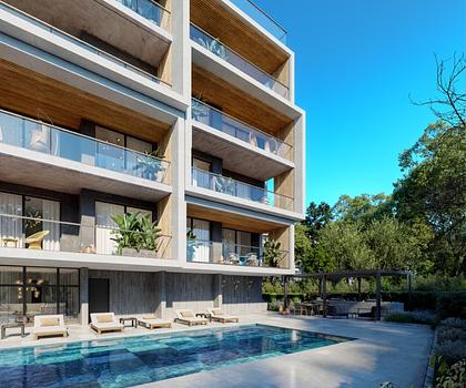 Penthouse mit Pool und Dachterrasse - 800 m zum Strand