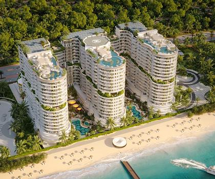 Resort mit frontaler Strandlage