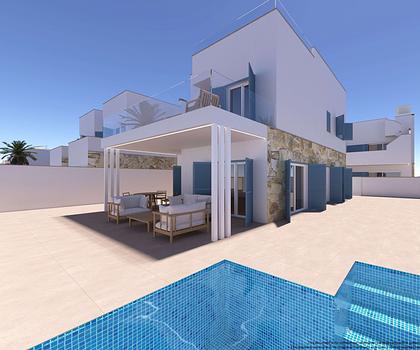 Exklusive Villa nur wenige Meter vom Strand entfernt mit Pool