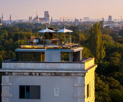 Einzigartiges Penthouse am Englischen Garten mit Panoramablick über München und die Alpen