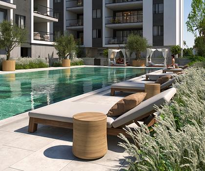 2-Zimmer Neubau - 450 m zum Strand-Pool - Gym - Sauna - 2 km Golfplatz