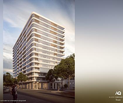 3-Zi.-Whg. mit großzügigem, umlaufendem Süd-West-Balkon, offener Küche u. 2 Bädern