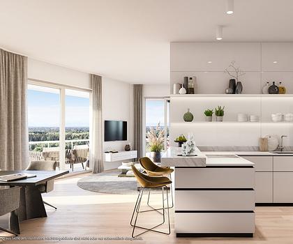 Panorama-Bergblick! 3-Zi.-Whg. mit sehr großzügigem Wohn-Essbereich, 2 Bädern u. umlaufendem Balkon