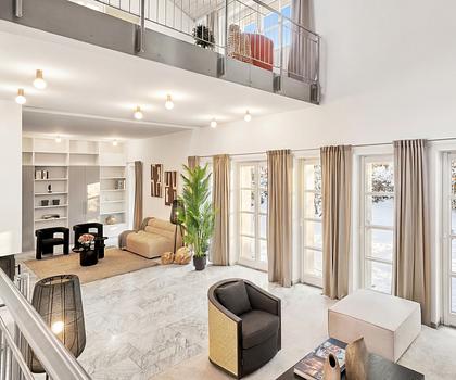 Viel Raum und Privatsphäre: Stilvolles Ensemble aus Haupt- und Gästehaus mit Traumgarten