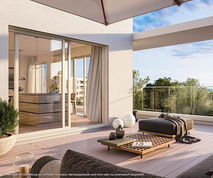 Dachterrassentraum mit 3-Zimmern direkt am Quartierspark