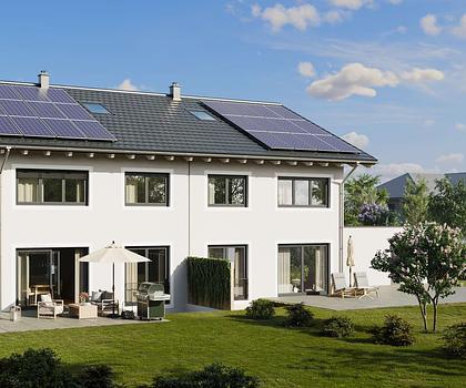 Phantastische Neubau-DHH für die ganze Familie im Grünen