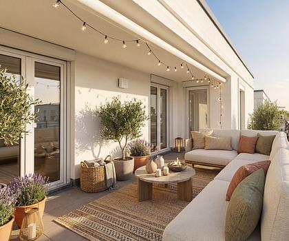 Direkter Liftzugang: Familiengerechte Penthouse-Wohnung mit Dachterrasse