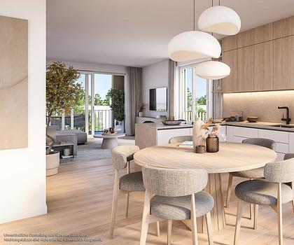 Dachterrassentraum: 3-Zi.-Whg. mit 2x Tageslichtbad, sep. Duschbad, priv. Dachterrasse u. Balkon