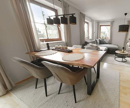 Gepflegte, vermietete 2-Zimmerwohnung mit Garten in Freilassing, Ortsteil Hofham - inkl. TG Platz.