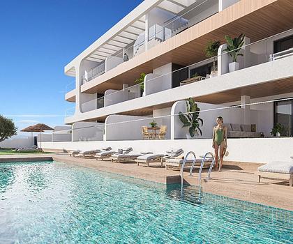 Penthouse-Wohnungen mit 3 Schlafzimmern, 2 Bädern, Dachterrasse, Tiefgaragenstellplatz und Gemeinschaftspool