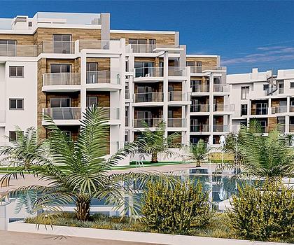 Appartements mit 3 Schlafzimmern, 2 Bädern und Meerblick in abgeschlossener Anlage mit Gemeinschaftspool direkt am Strand