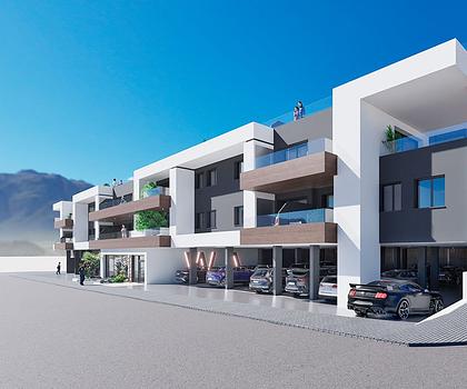 Moderne Appartements mit 2 Schlafzimmern, 2 Bädern, Einbauküchen mit Elektrogeräten und Gemeinschaftspool