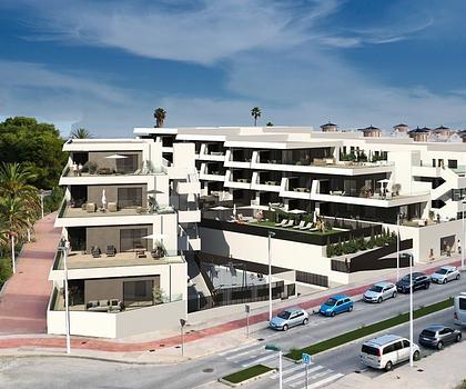 Appartements mit 2 Schlafzimmern, 2 Bädern, Möblierung, Meerblick, Tiefgaragenstellplatz und Gemeinschaftspool