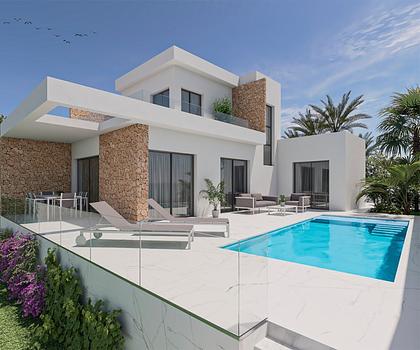 Exklusive Villen mit 3 Schlafzimmern, 3 Bädern, Keller, Kfz-Stellplatz und Privatpool