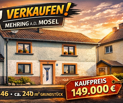 Mehring a.d. Mosel - Handwerker aufgepasst - zentral gelegenes Doppelhaus/Reiheneckhaus mit Ausbaupotential