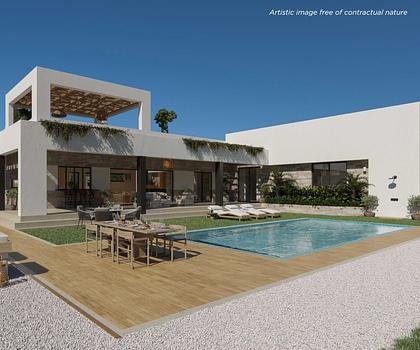 Moderne Villa mit großem Grundstück