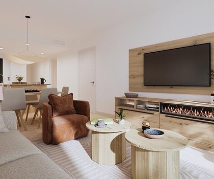 Erdgeschoss-Wohnungen mit 3 Schlafzimmern, 2 Bädern, Tiefgaragenstellplatz, Gemeinschaftspools und beheizten Whirlpools