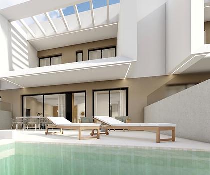 Großzügige Reihenhäuser mit 3 Schlafzimmern, 2 Bädern, Gäste-WC, Privatpool und Kfz-Stellplatz