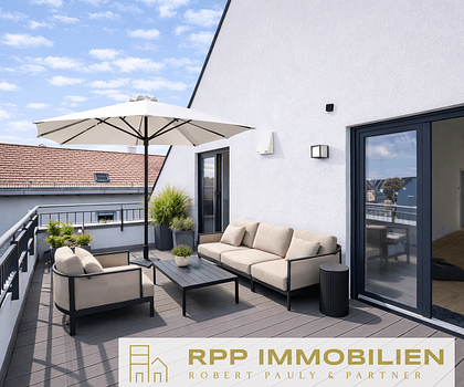 Neubau: Lichtdurchflutete 3-Zimmer-Wohnung mit großzügiger Süd/West-Dachterrasse