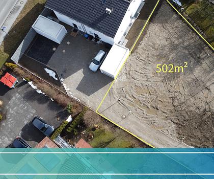 Baugrundstück mit bereits erbrachten Bauleistungen für den Bau eines Einfamilienhauses