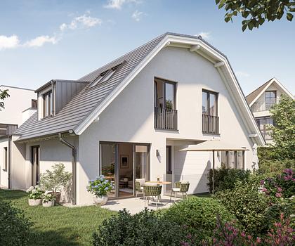 Neubau: Bildschöne Doppelhaushälfte mit 4 Zimmern in ruhiger, geschützter Gartenlage