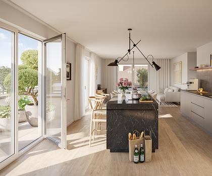 Neubau: Ganz oben angekommen: 5-Zimmer-Penthouse mit Haus-im-Haus-Ambiente und drei Dachterrassen