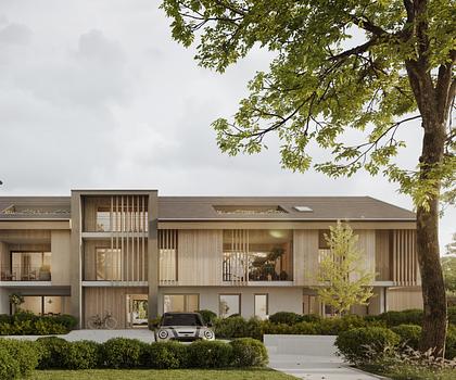 Neubau: Harmonisch geschnittene 3-Zimmer-Wohnung mit Balkon und sonniger Südausrichtung