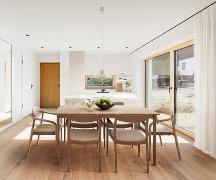 Neubau: Sonnenerfülltes Eckhaus mit Süd-West-Ausrichtung und Bergblick