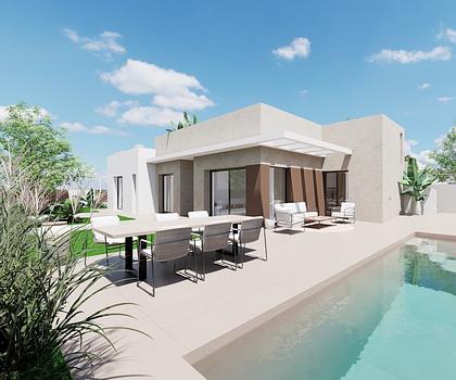 Villen mit 3 Schlafzimmern, 3 Bädern, Dachterrasse, Tiefgaragenstellplatz und Gemeinschaftspool neben Serena Golf