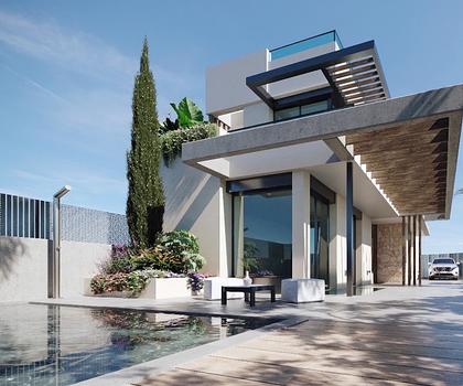 Villen mit 3 Schlafzimmern, 3 Bädern, Souterrain und Privatpool in einem fantastischen Resort mit eigenem See