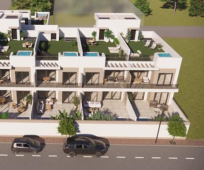 Erdgeschoss-Wohnungen mit 2 Schlafzimmern, 2 Bädern, Vorinstallation Klimaanlage, Fußbodenheizung in Bädern und optionalem Whirlpool