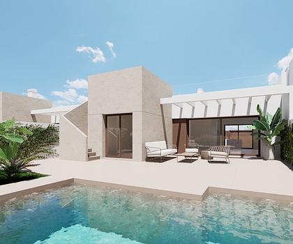 Villen mit 3 Schlafzimmern, 2 Bädern, Dachterrasse, Tiefgaragenstellplatz und Gemeinschaftspool neben Serena Golf