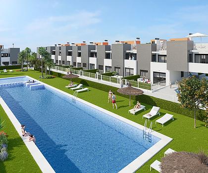 Erdgeschoss-Wohnungen mit 3 Schlafzimmern, 2 Bädern, Tiefgaragenstellplatz und Gemeinschaftspool