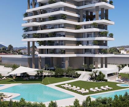 Luxus-Wohnungen mit 3 Schlafzimmern, 2 Bädern und Meerblick in exklusiver Anlage mit Außenpools und Wellness-Bereich