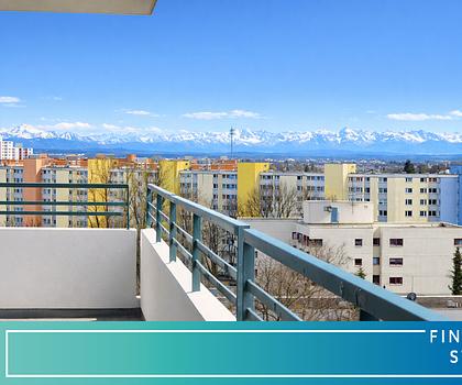 3-Zimmer Panorama-Eckwohnung im 10. OG mit Alpenblick, Südbalkon & Tiefgarage am Ostpark
