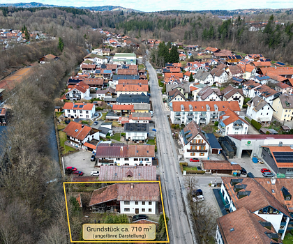 Grundstück mit Altbestand in zentraler Lage von Miesbach – Abriss oder Kernsanierung