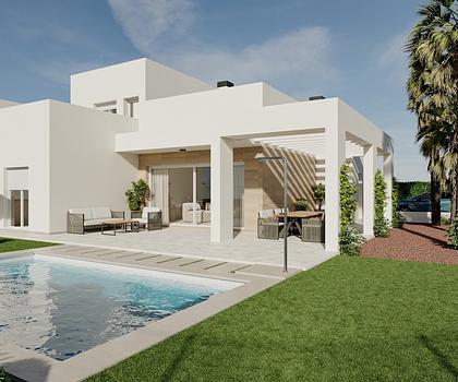 Villen mit 4 Schlafzimmern, 3 Bädern, Klimaanlage, Privatpool und Keller im wunderschönen La Finca Golf Komplex