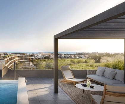 Traumhafte Meerblick-Wohnung in Top-Lage in einem Resort in Paphos