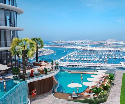 Zwischen Palm Jumeirah und Marina - Dubai Harbour Bestlage am Yachthafen