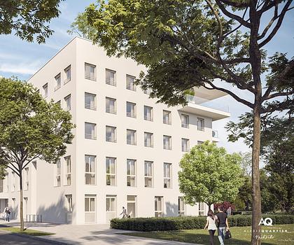 4-Zi-Whg. mit 2 großzügigen Tageslichtbädern, davon 1 en suite und Balkon zum Park